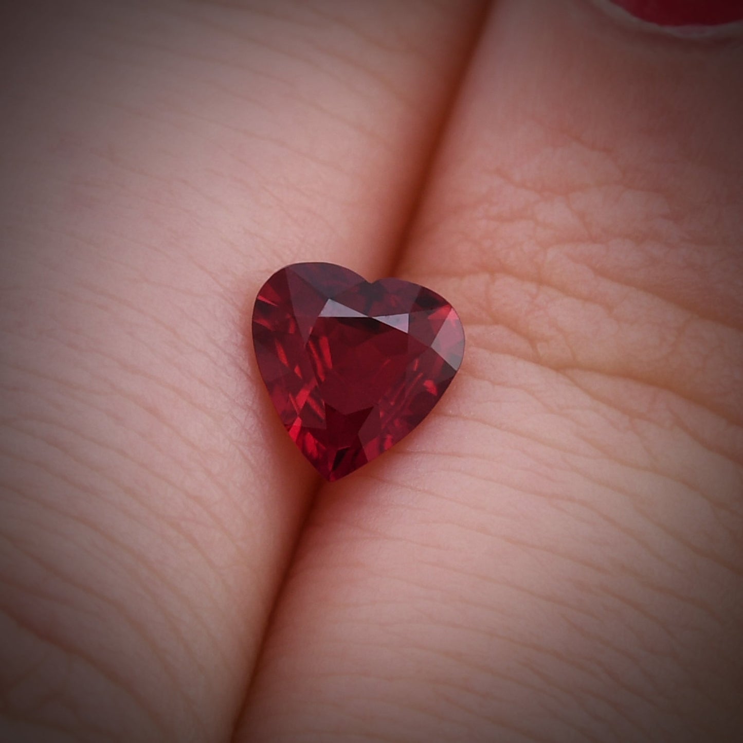 0.81 Carat Red MOZAMBIQUE Heart Ruby