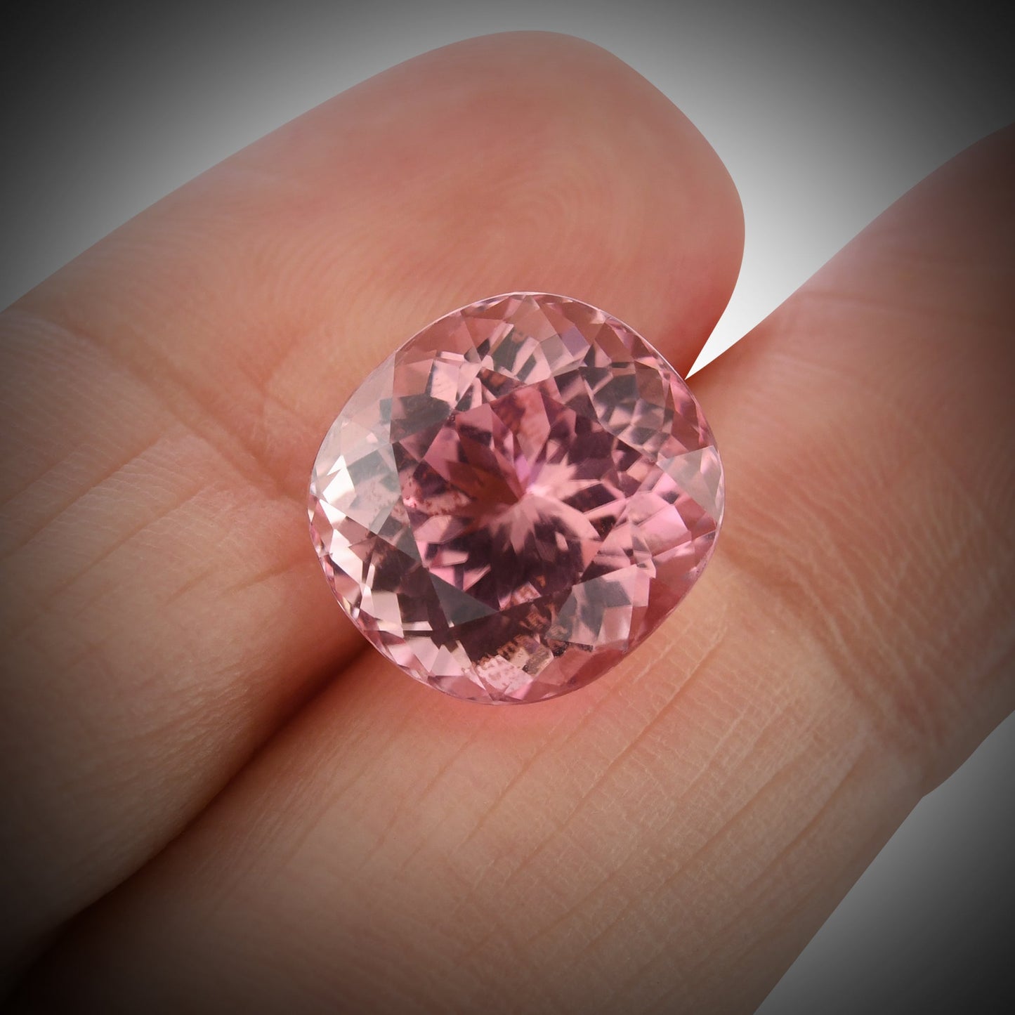 6.97 Carat Pink Cushion Tourmaline