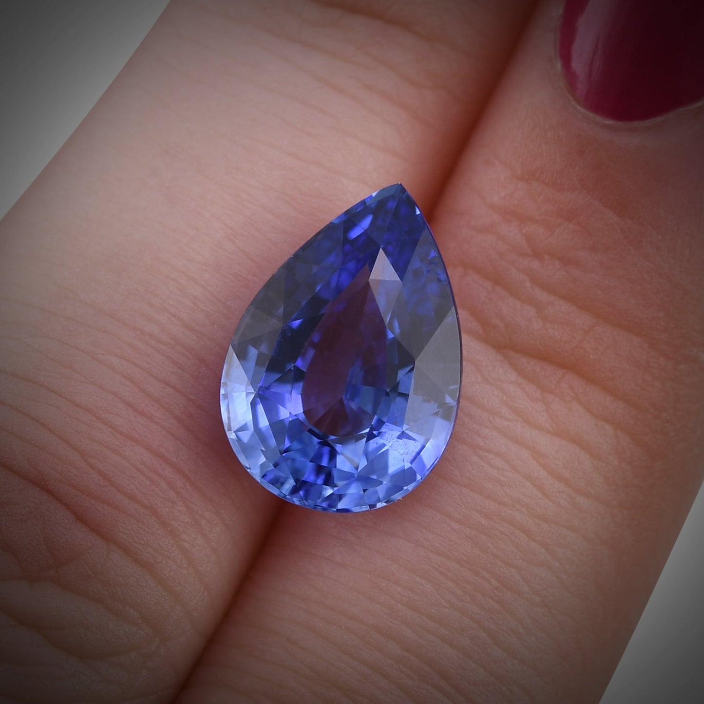 6.99 Carat Blue SRI LANKAN Pear Sapphire CD