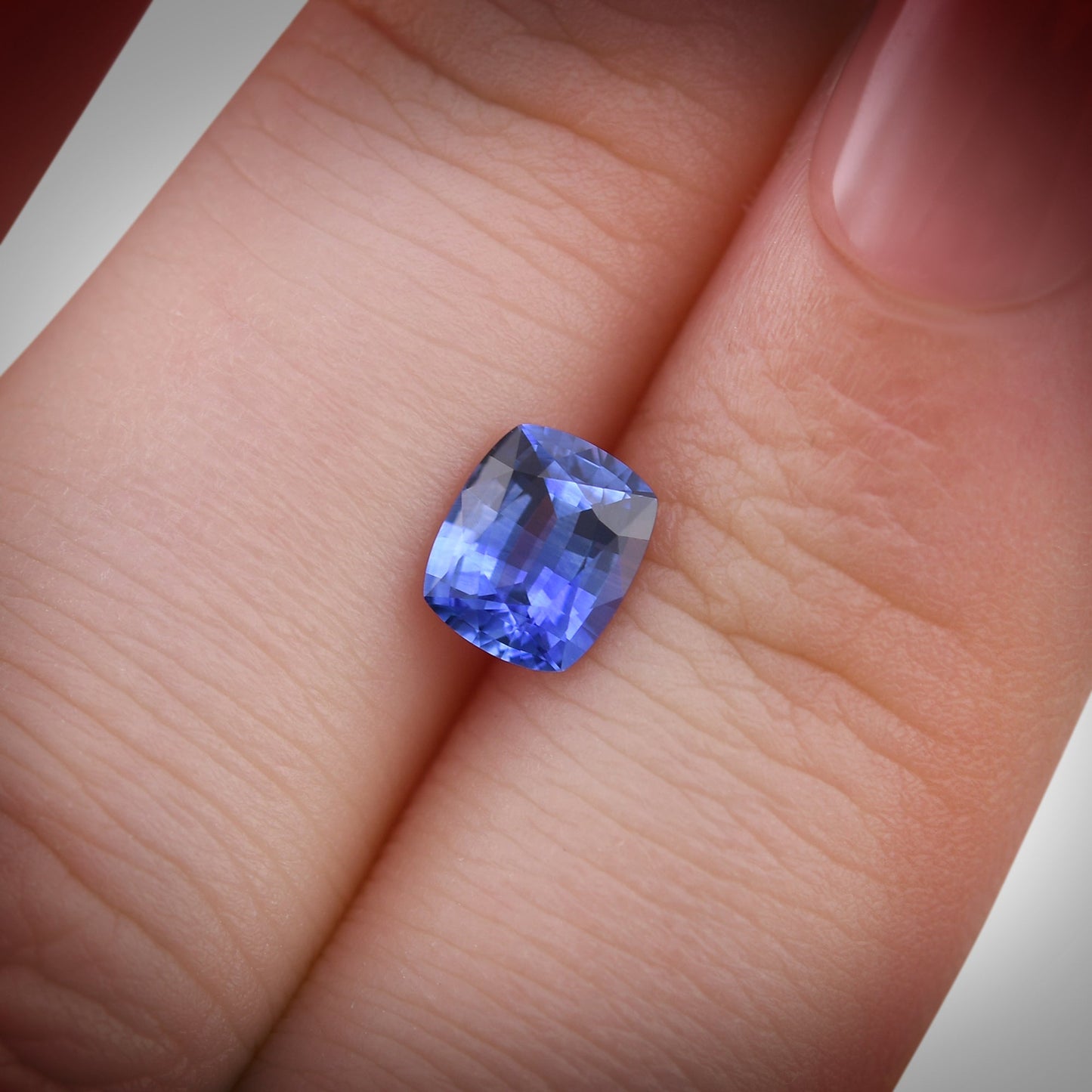 1,10 Karat blauer Kissen-Saphir aus Sri Lanka