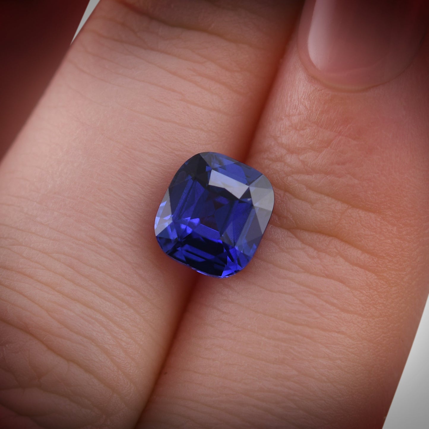 3,07 Karat leuchtend blauer Kissen-Saphir aus Sri Lanka (CD)