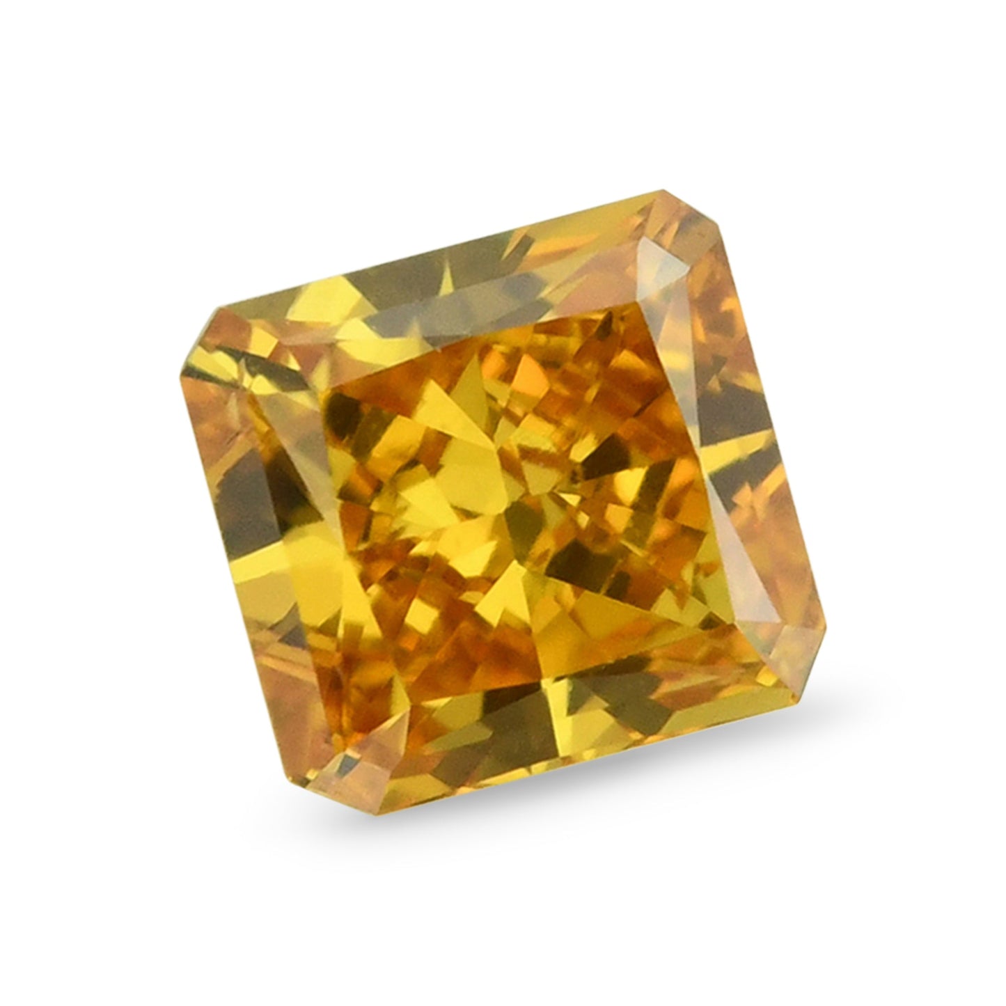 0,13 Karat Fancy Intense Yellow Orange Radiant (VS2) GIA