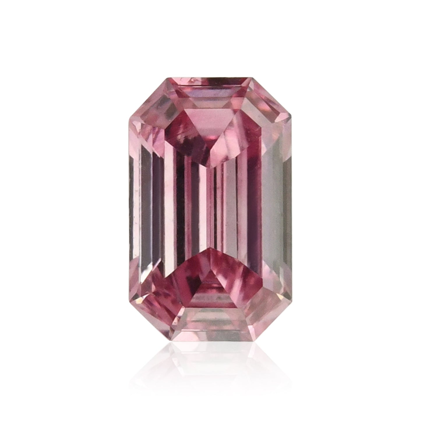 0,13 Karat Fancy Vivid Purplish Pink Emerald Diamond (VS2) GIA