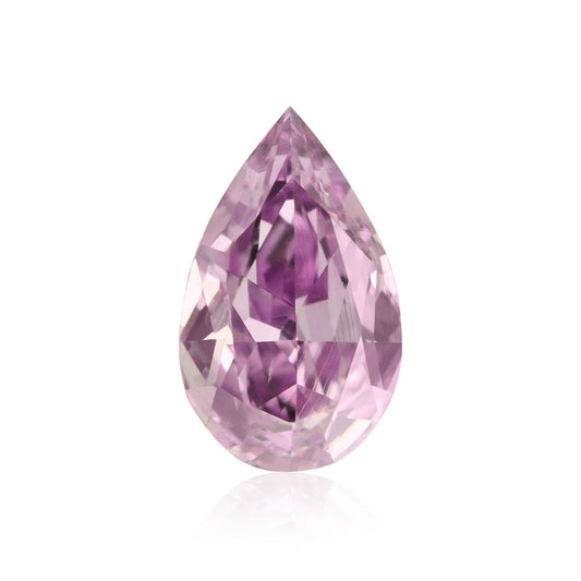 0,14 Karat Fancy Intense Pinkish Purple Birnenförmiger Diamant (VS2) GIA