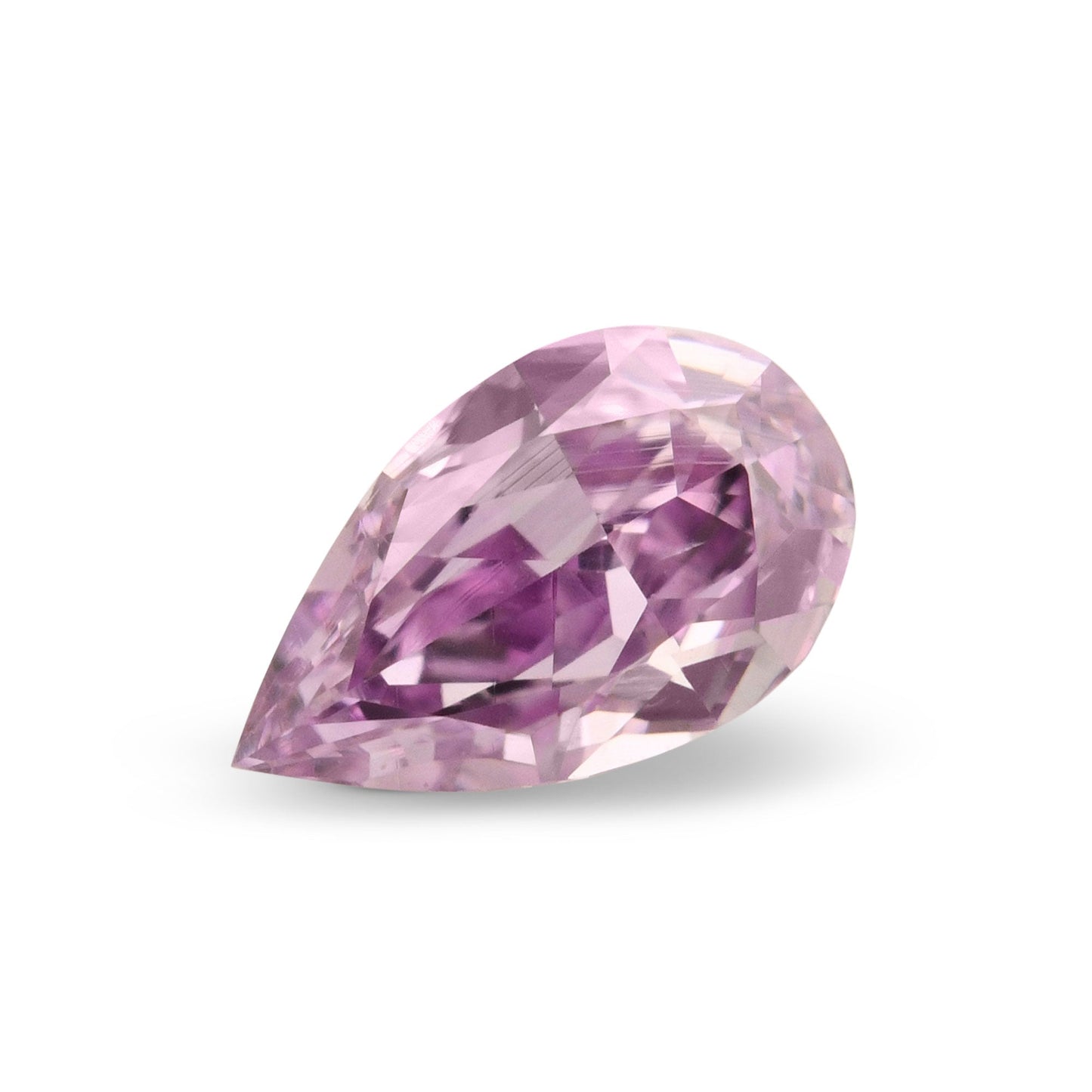 0,14 Karat Fancy Intense Pinkish Purple Birnenförmiger Diamant (VS2) GIA