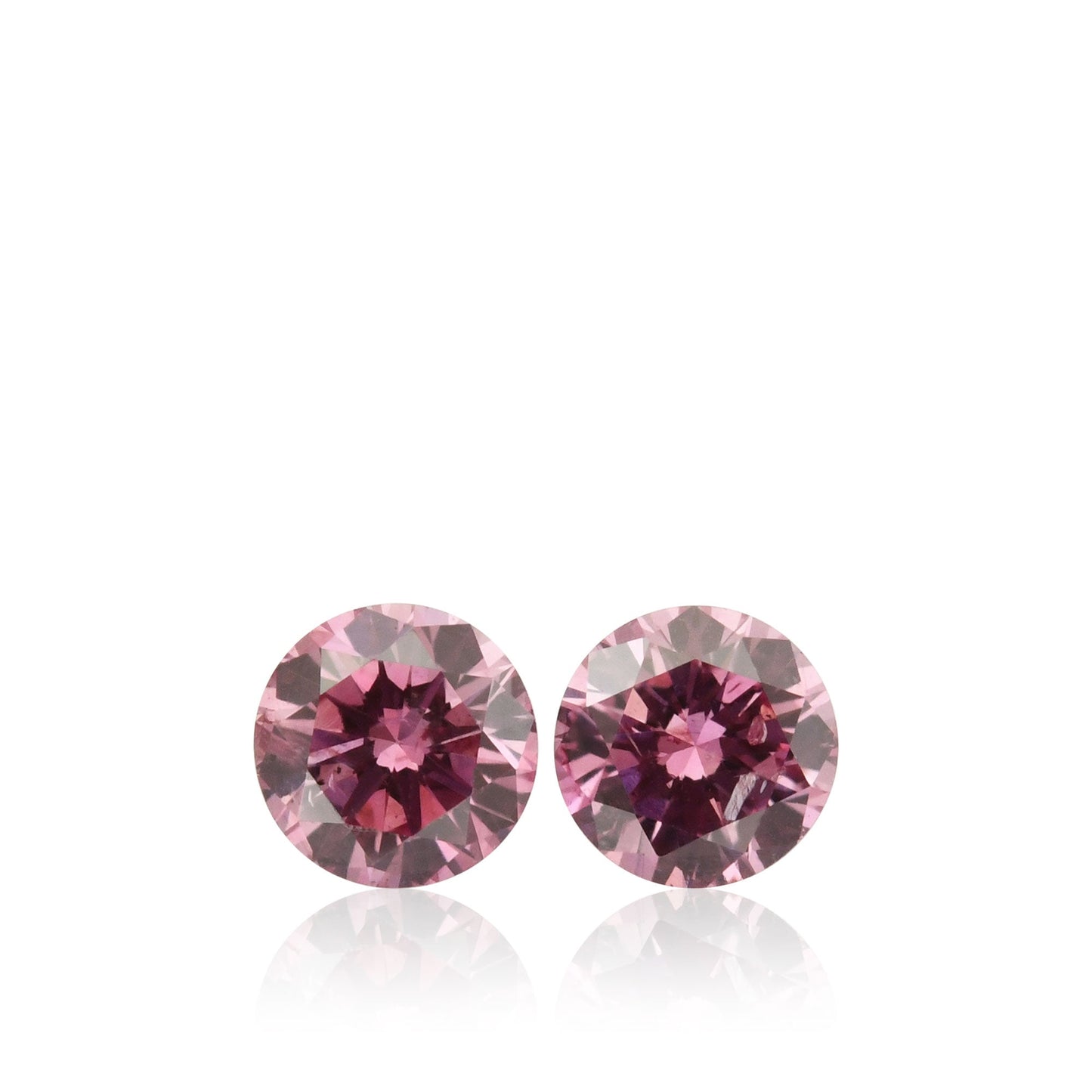 0,14 Karat Fancy Vivid Purplish Pink runde Diamanten (SI2) GIA