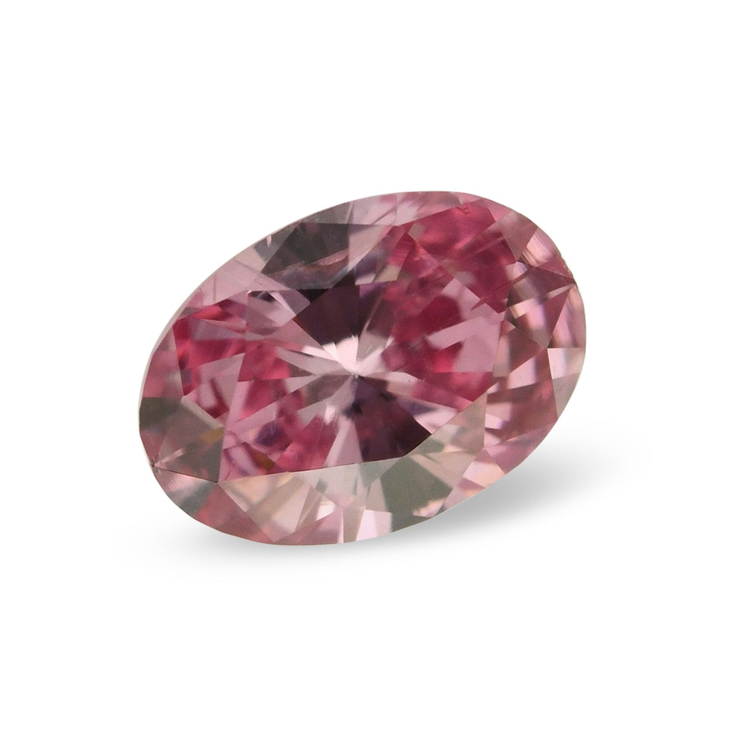 0,16 Karat Fancy Vivid Purplish Pink Ovaler Diamant I2 GIA