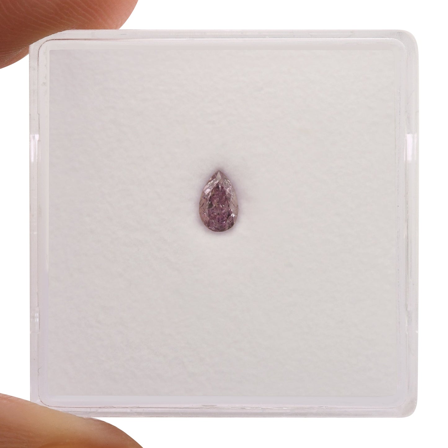 0,16 Karat Fancy Intense Purple Pink Birnenförmiger Diamant SI2 GIA