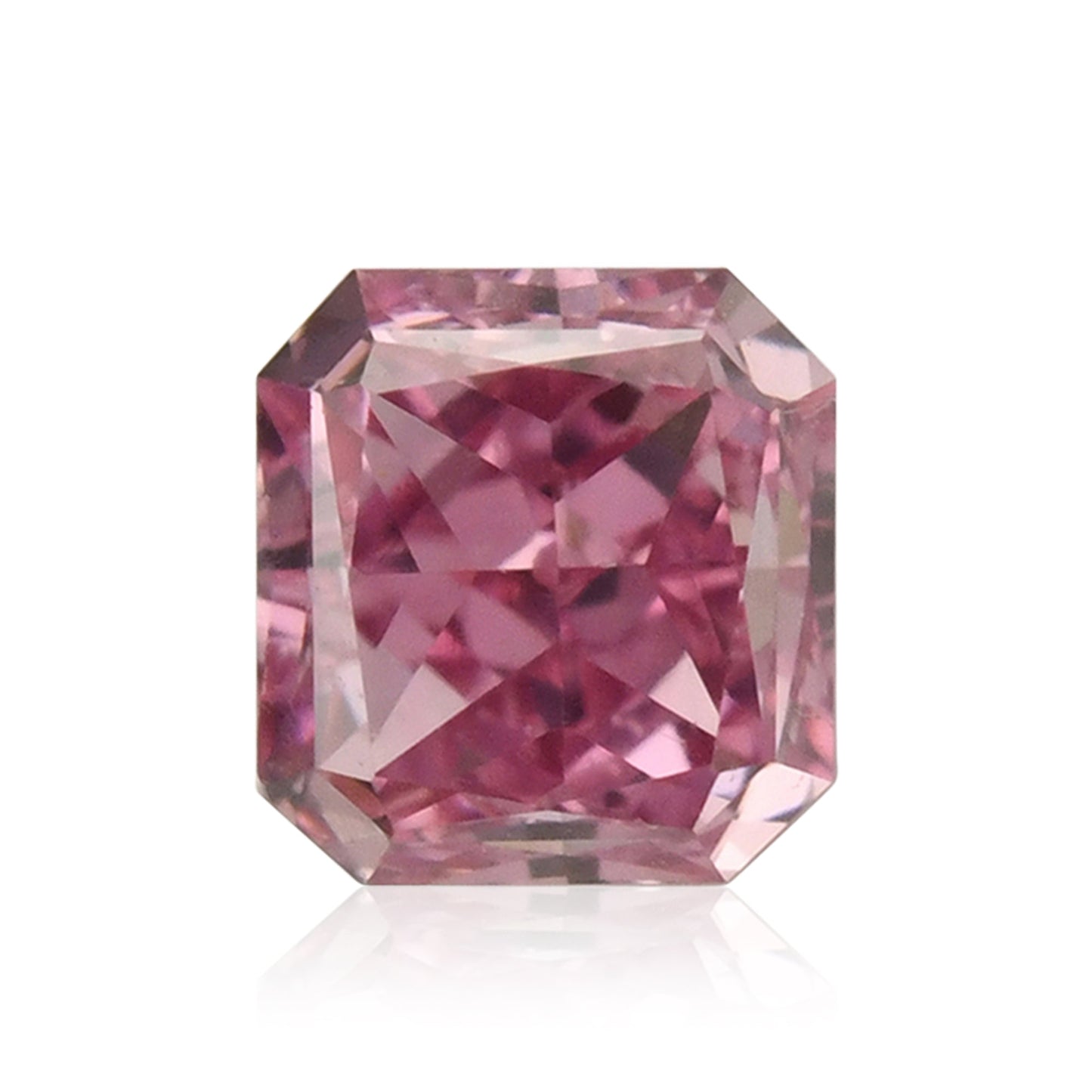 0,16 Karat Fancy Vivid Purplish Pink Radiant Diamant VS2 GIA