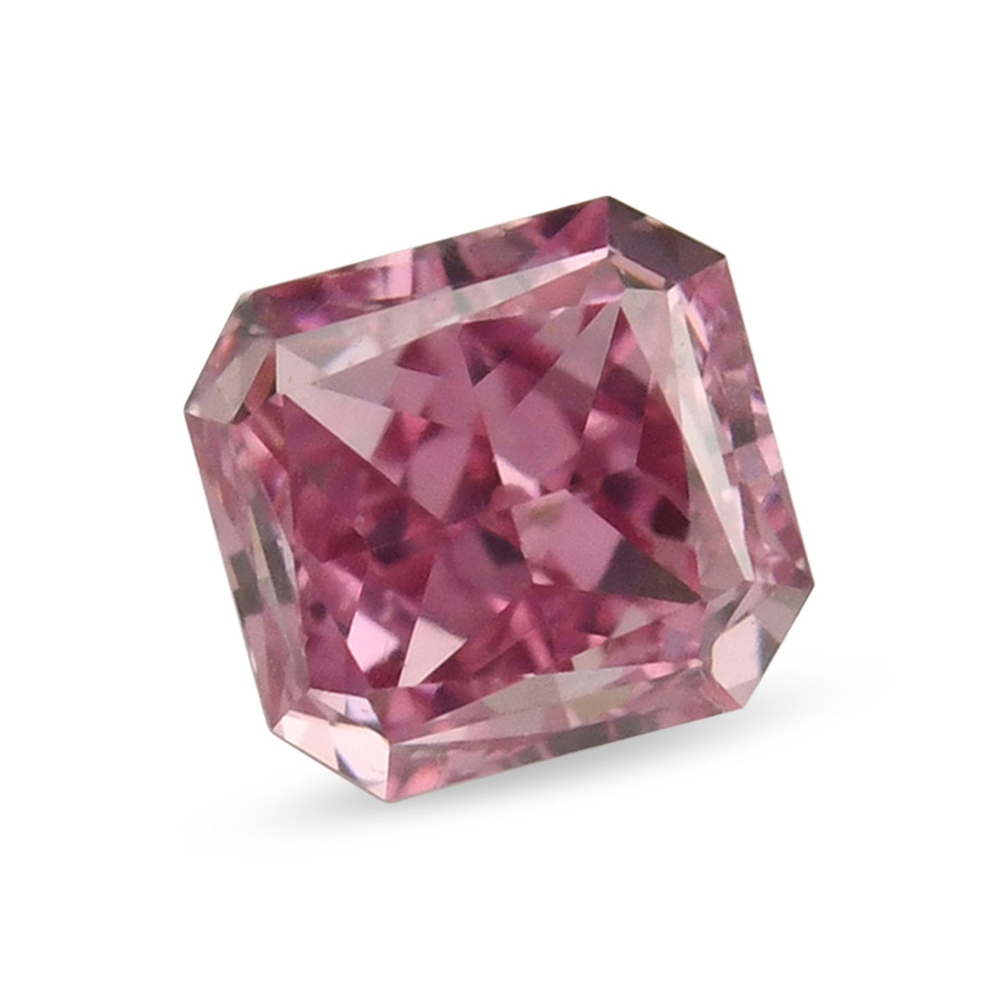 0,16 Karat Fancy Vivid Purplish Pink Radiant Diamant VS2 GIA