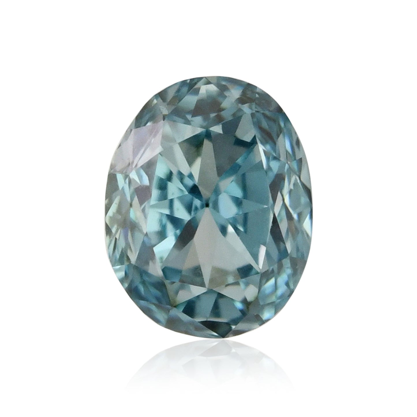 0,18 Karat Fancy Intense Green Blue Ovaler Diamant VS1 GIA