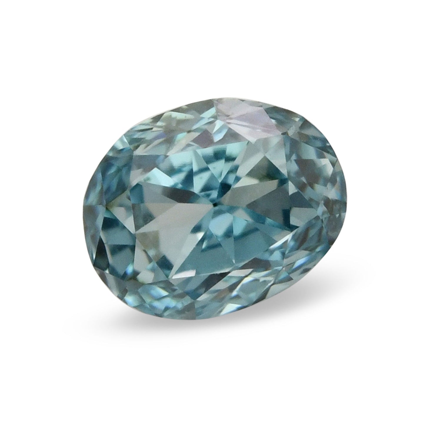 0,18 Karat Fancy Intense Green Blue Ovaler Diamant VS1 GIA