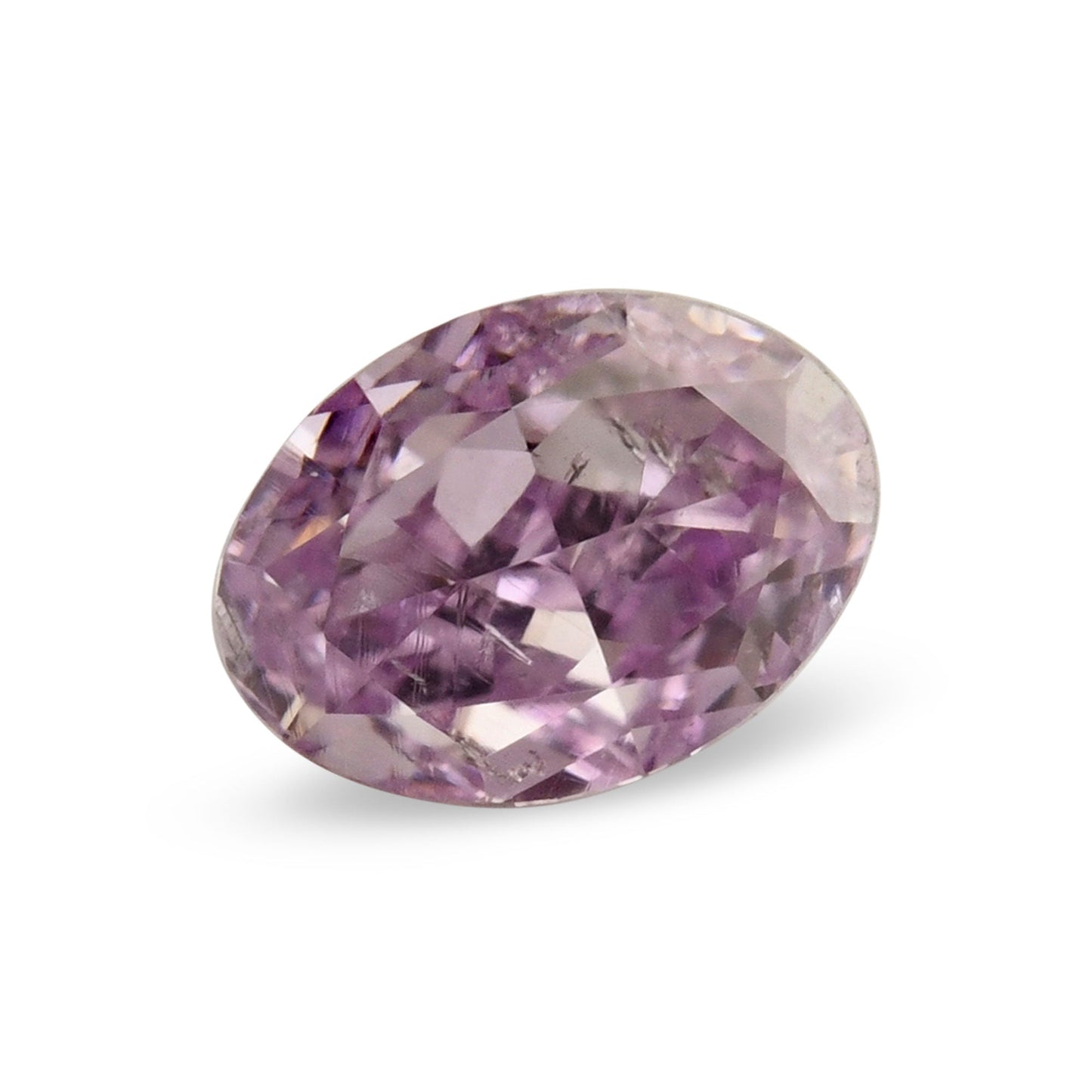 0,18 Karat Fancy Intense Pinkish Purple Oval Diamond I1 GIA