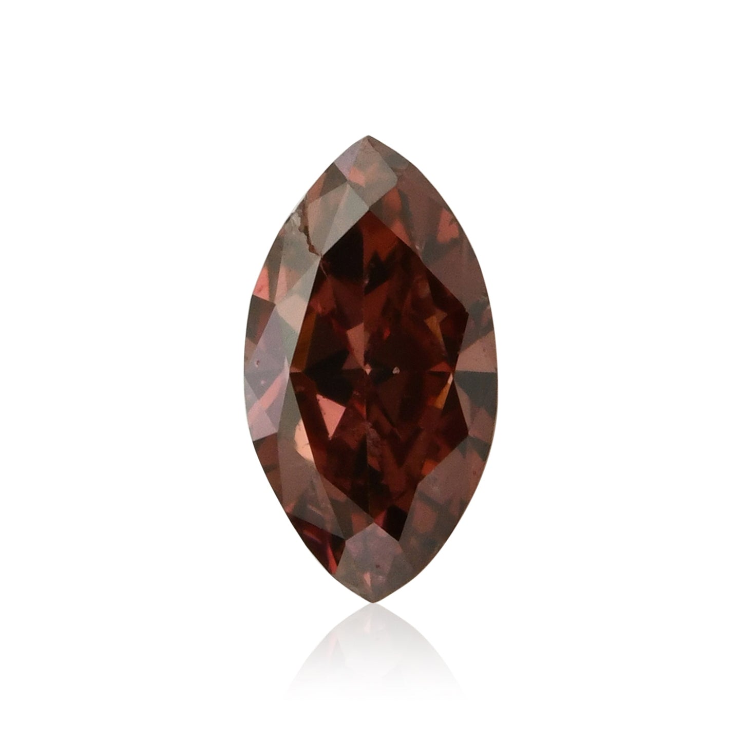 0,18 Karat Fancy Deep Brownish Orange-Pink Marquise-Diamant (I1) GIA