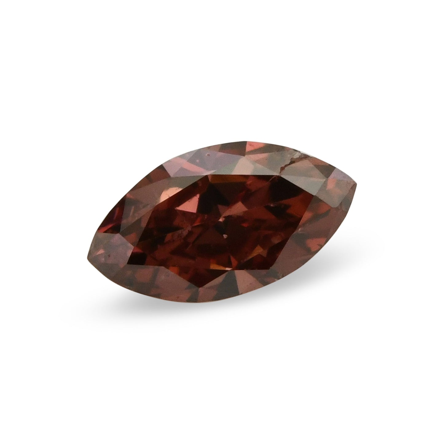 0,18 Karat Fancy Deep Brownish Orange-Pink Marquise-Diamant (I1) GIA