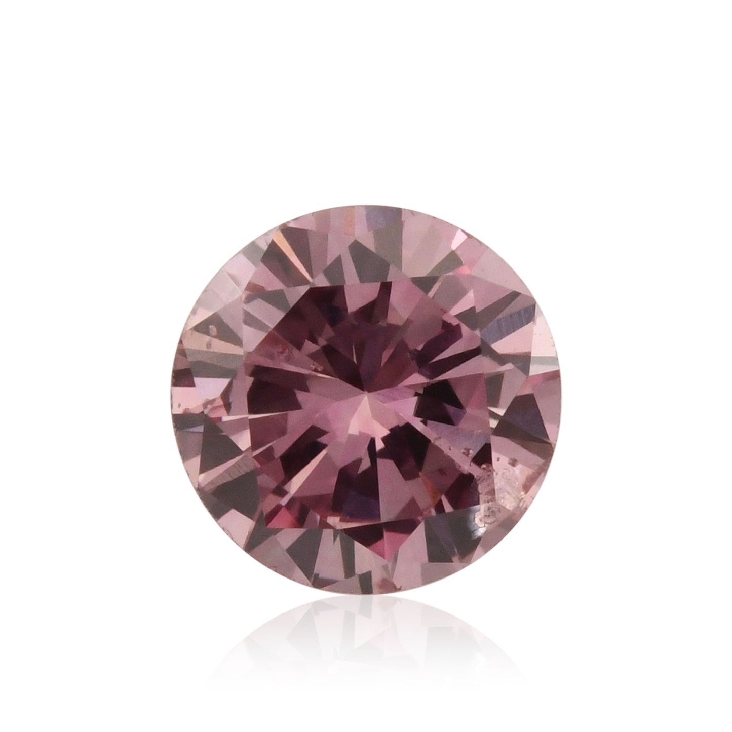 0.19 Carat Fancy Intense Pink Round Brilliant Diamond SI2 GIA