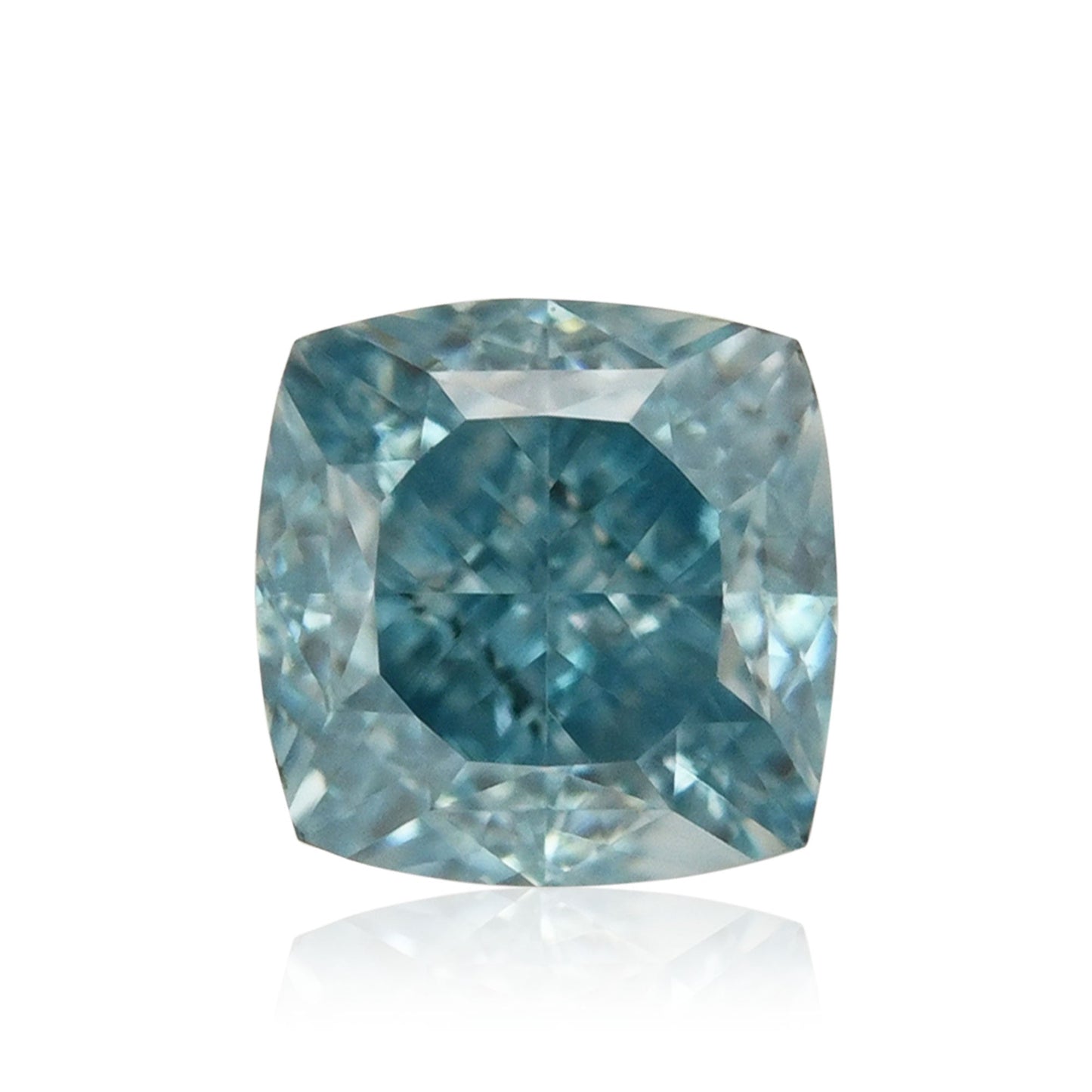 0,20 Karat Fancy Vivid Green Blue Cushion Diamond VS1 GIA