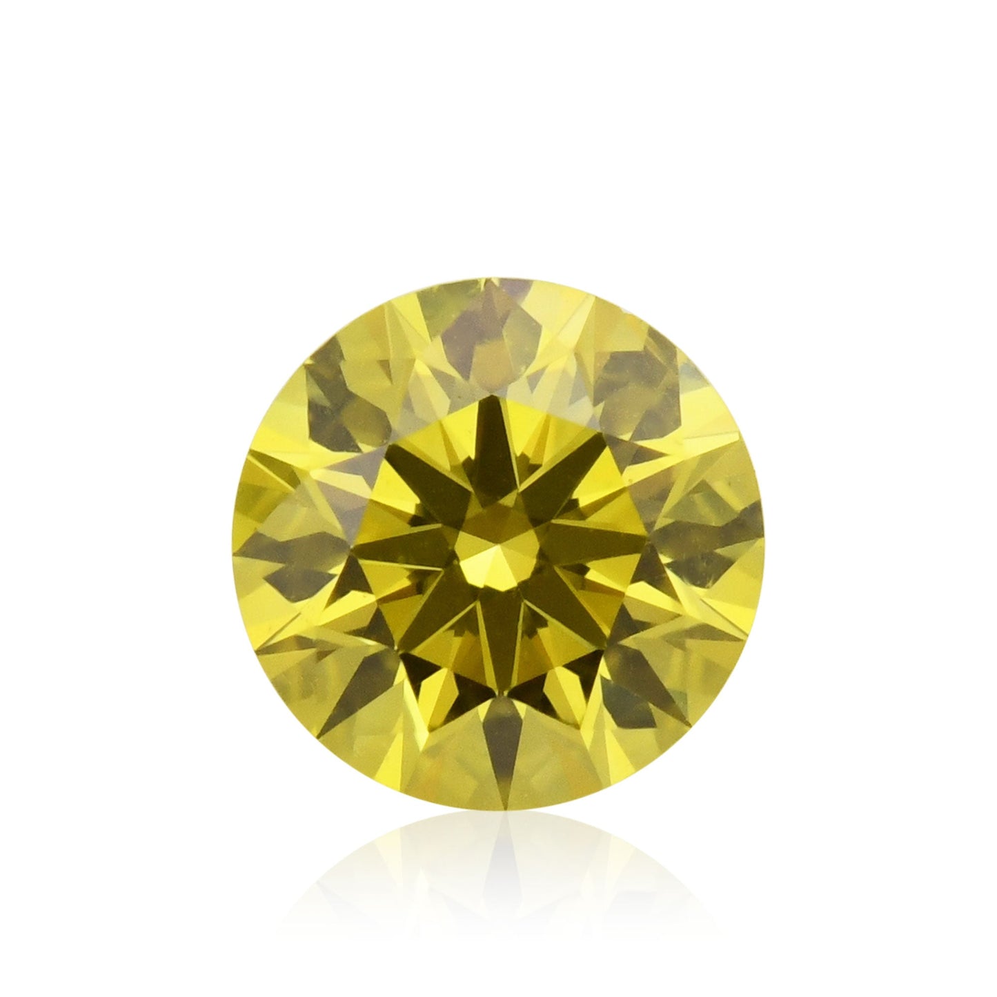 0,20 Karat Fancy Vivid Yellow Runder Diamant SI1 GIA