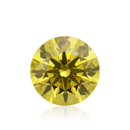 0,20 Karat Fancy Vivid Yellow Runder Diamant SI1 GIA