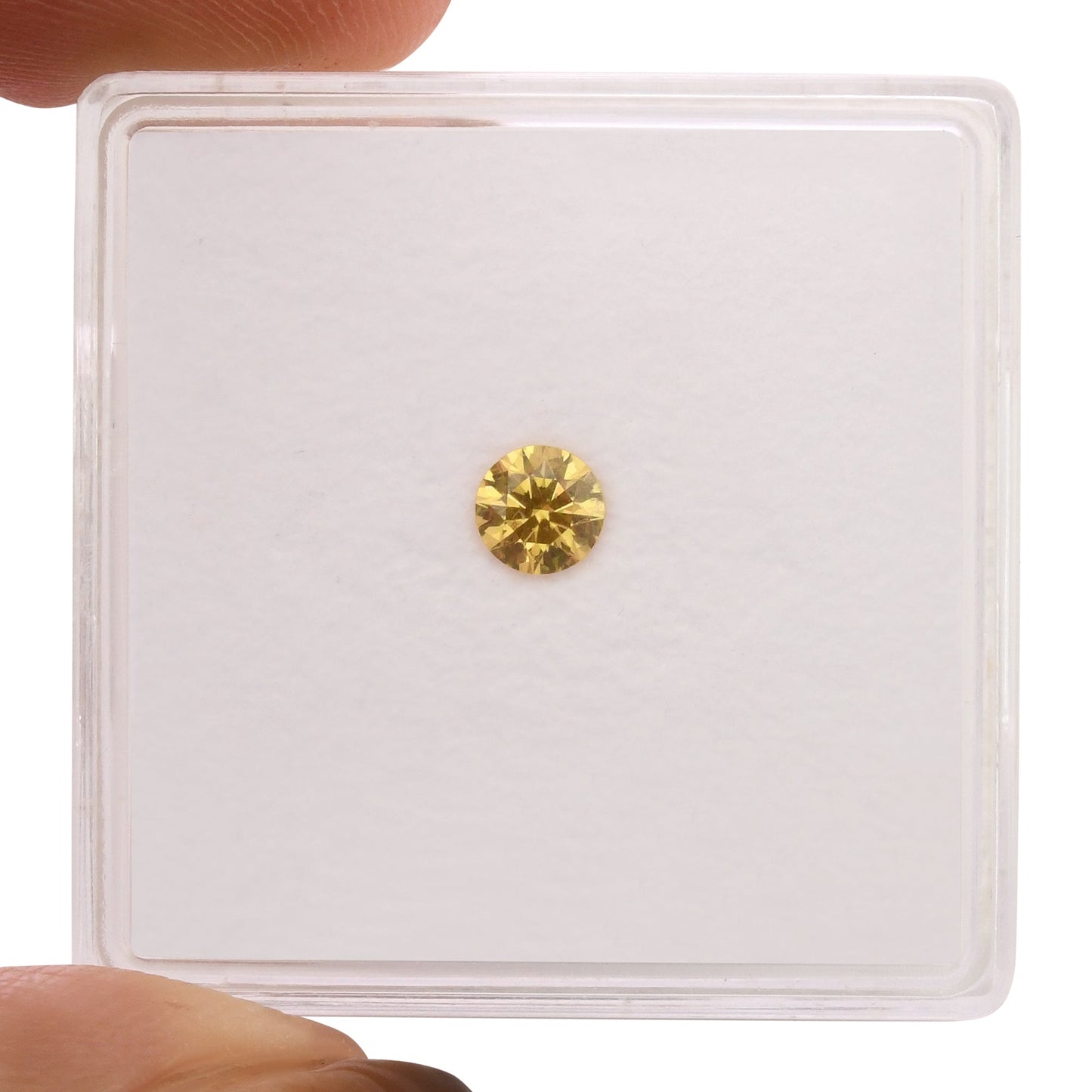 0,20 Karat Fancy Intense Yellow Orange Runder Diamant SI2 GIA