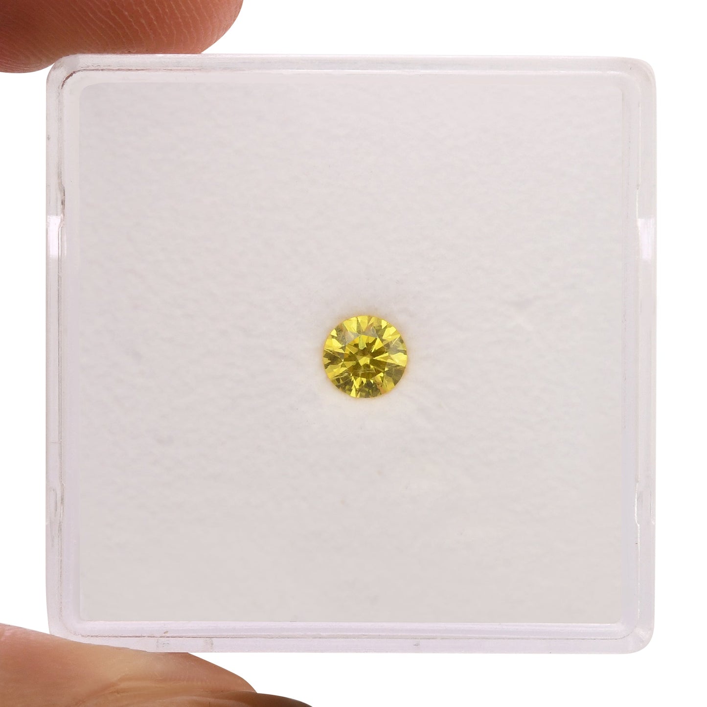 0,20 Karat Fancy Vivid Yellow Runder Diamant SI1 GIA