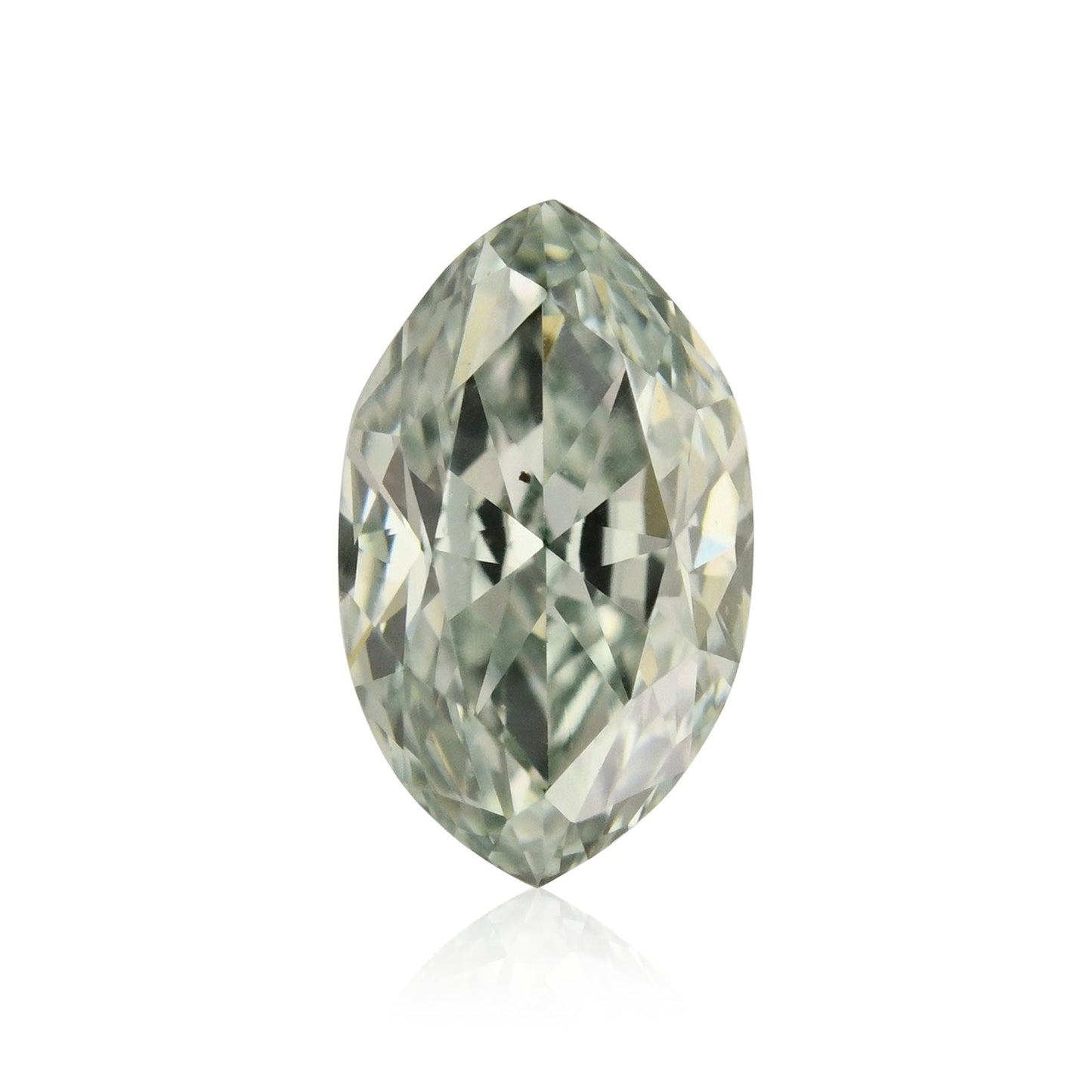 0.23 Carat Fancy Grayish Bluish Green Marquise Diamond VS2 GIA