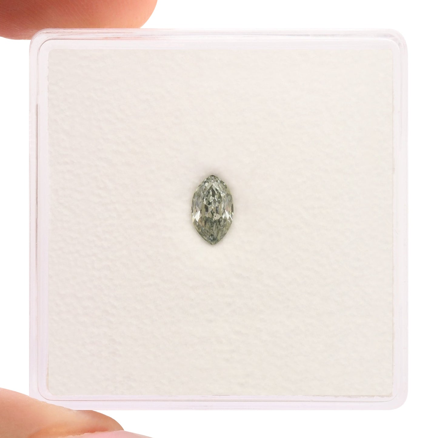 0.23 Carat Fancy Grayish Bluish Green Marquise Diamond VS2 GIA