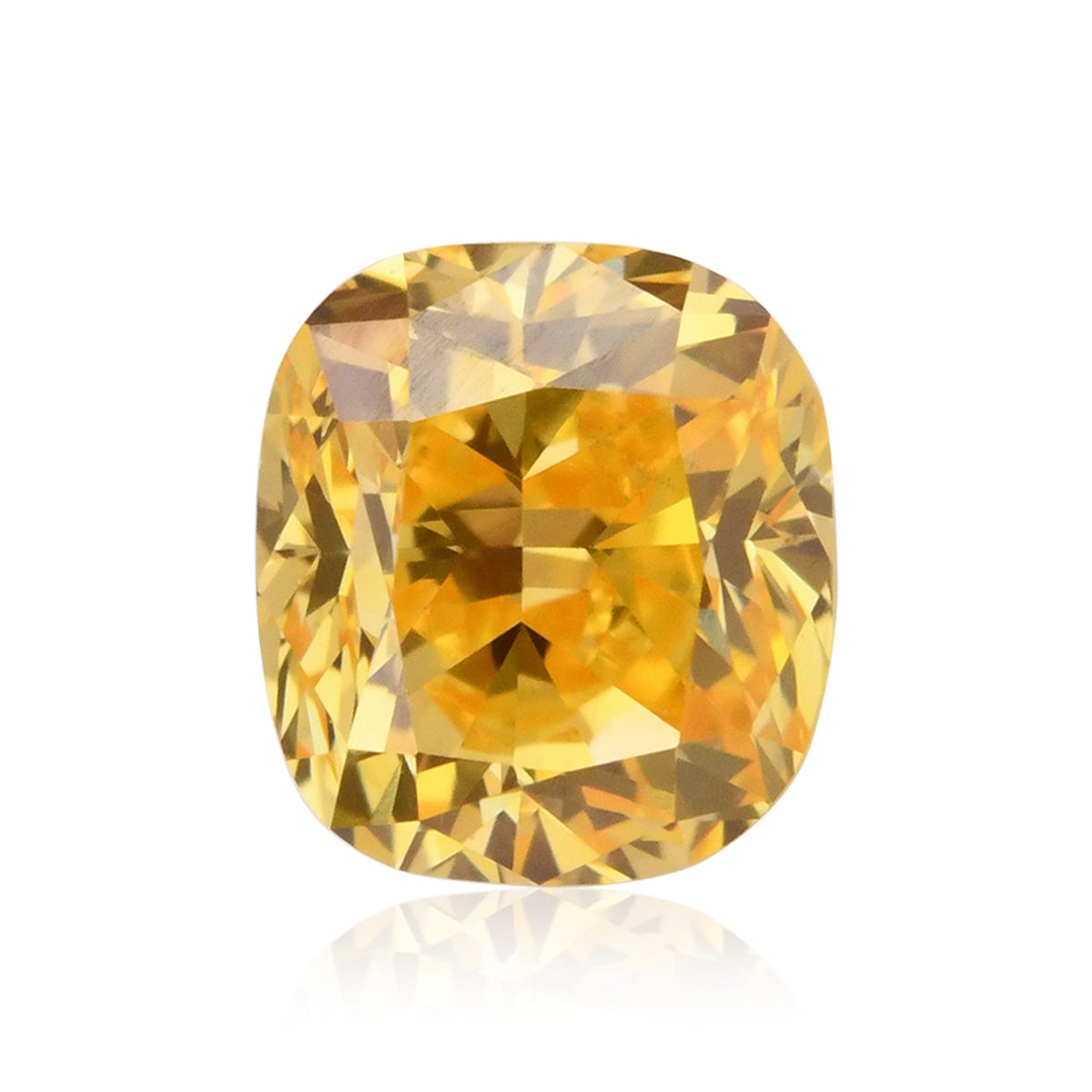 Kissenförmiger Diamant | 0,23 ct | Fancy Vivid Orange Yellow | VS2 | GIA | Ref 714845