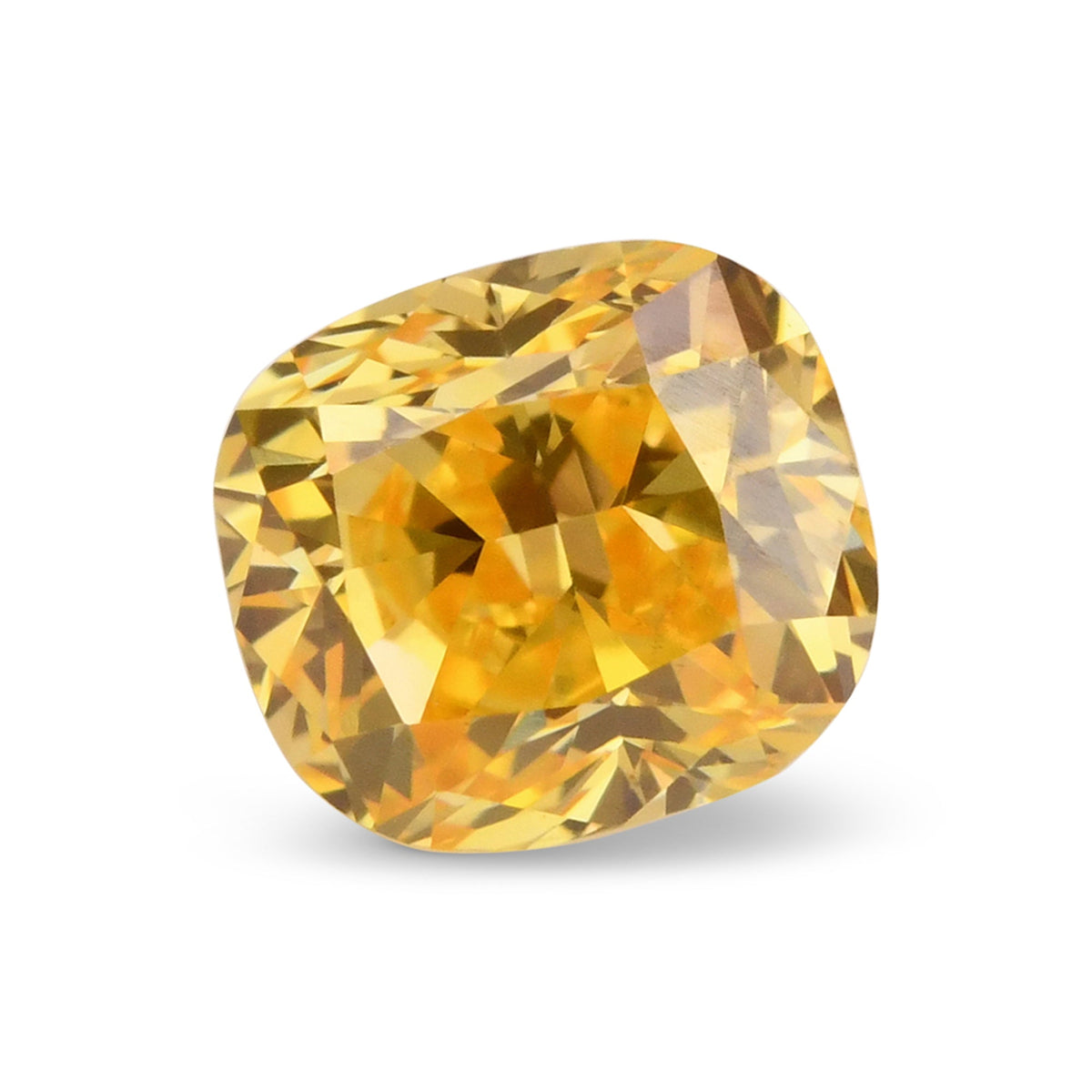 Kissenförmiger Diamant | 0,23 ct | Fancy Vivid Orange Yellow | VS2 | GIA | Ref 714845