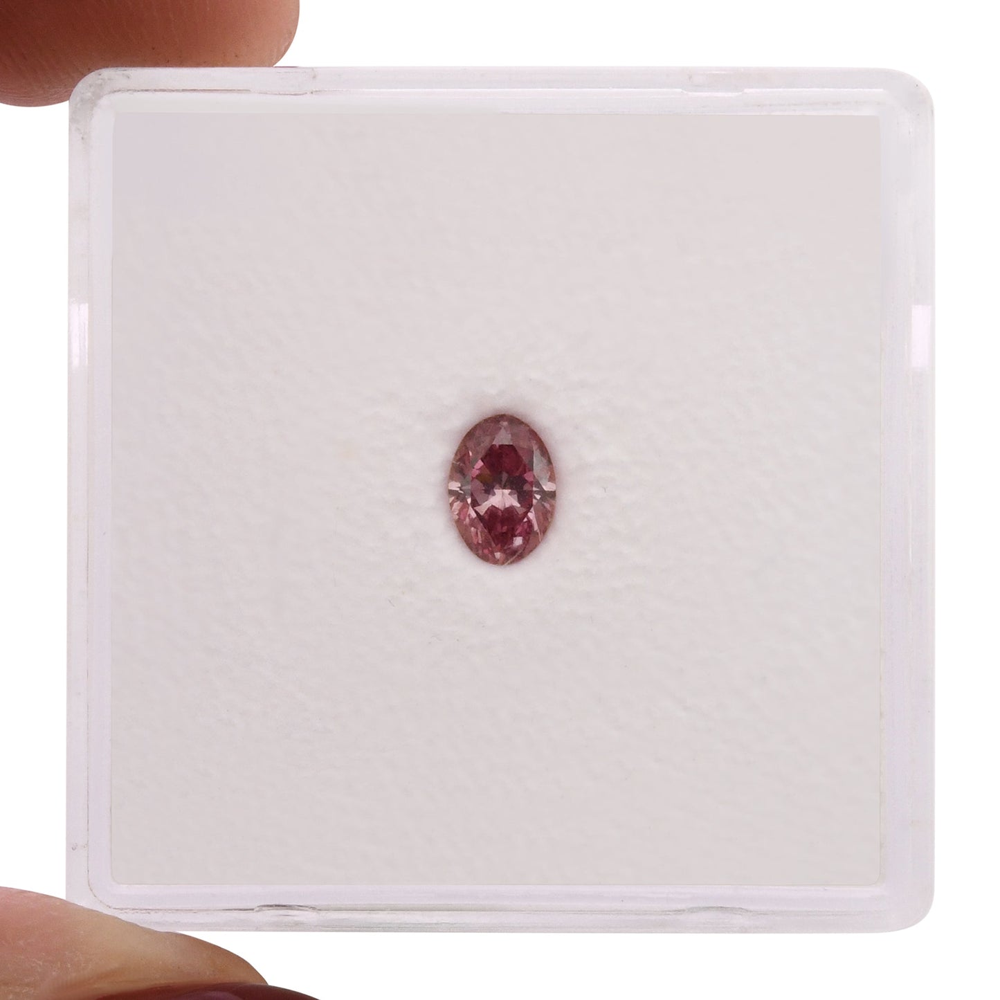 0.23 Carat Fancy Vivid Purplish Pink Oval Diamond SI1 GIA & ARGYLE