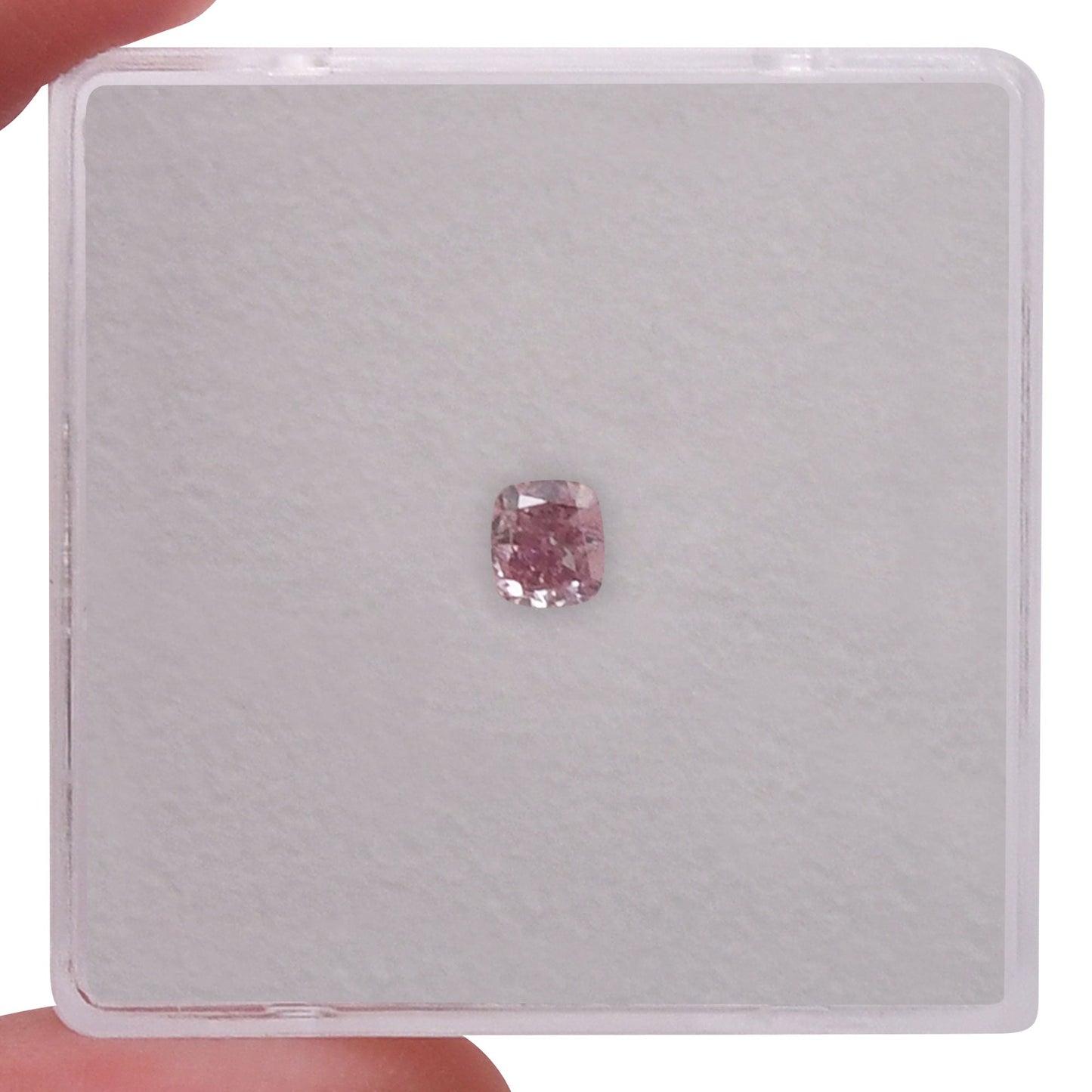 0.24 Carat Fancy Intense Purplish Pink Cushion Diamond SI2 GIA