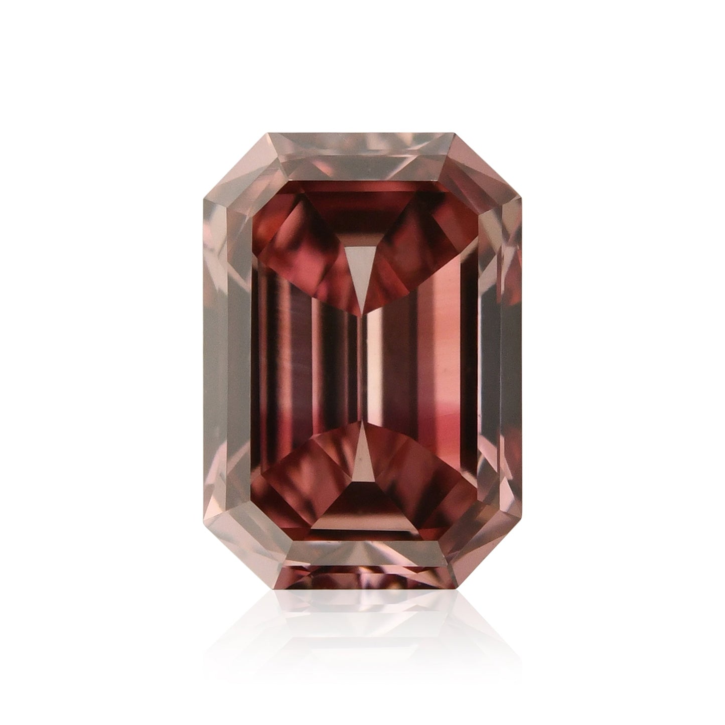 0,24 Karat Fancy Deep Pink Smaragd-Diamant SI2 GIA