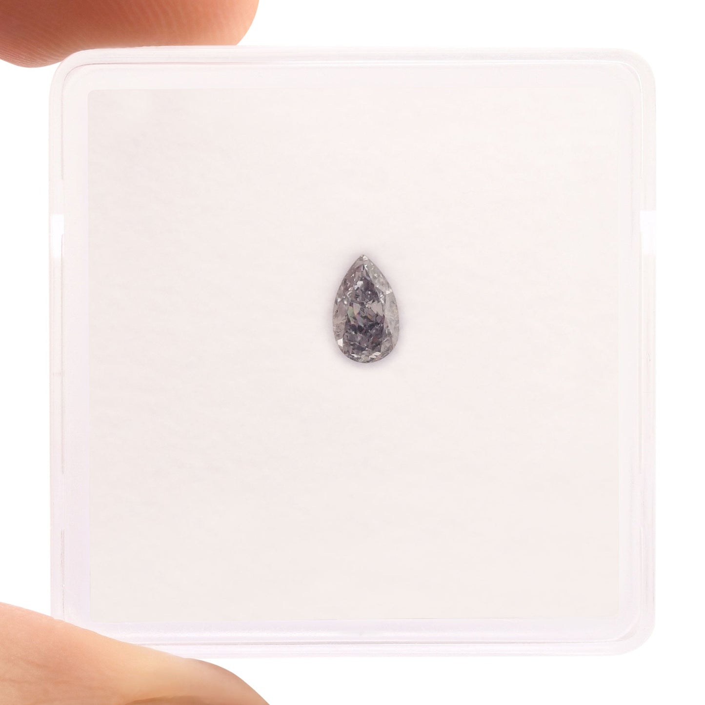 0,25 Karat Fancy Gray Violet Birnenförmiger Diamant SI2 GIA