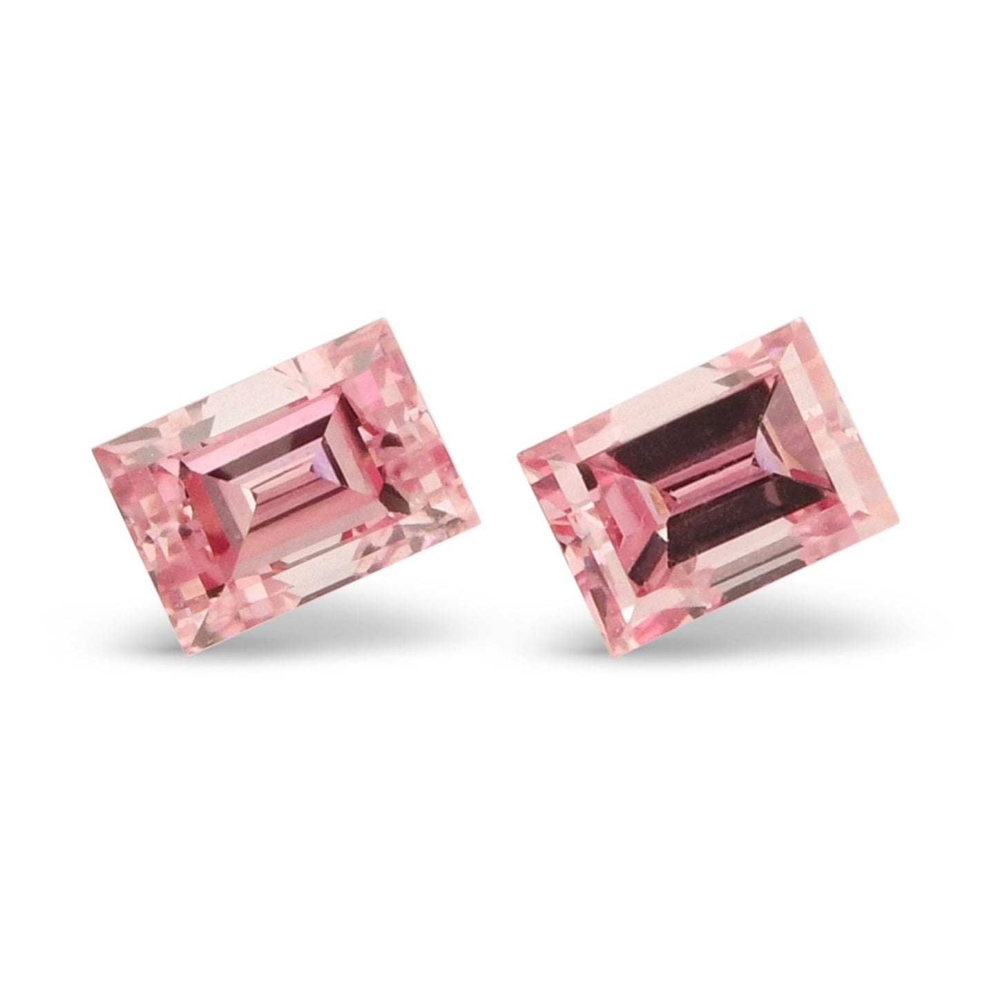 0,25 Karat Fancy Intense Pink Baguette-Diamanten (SI1) GIA