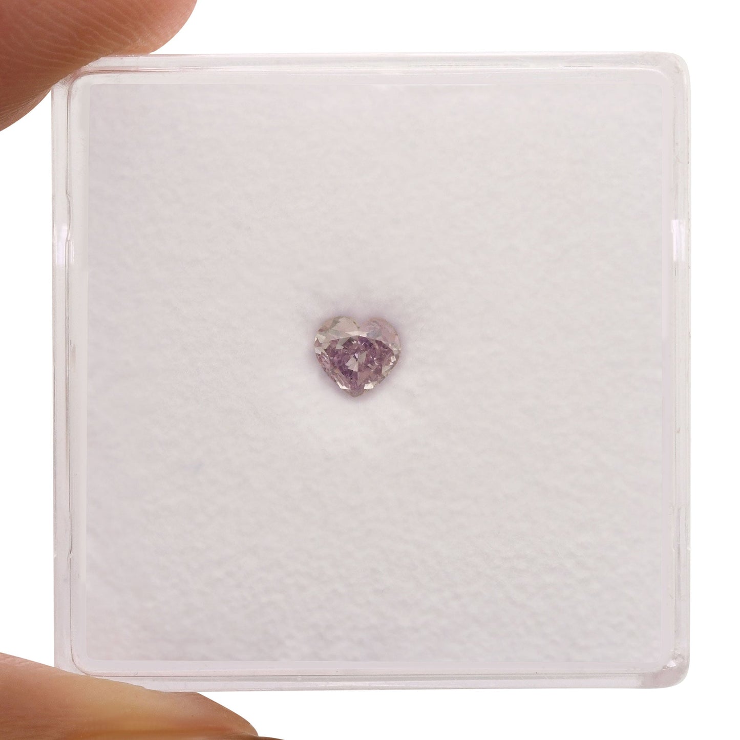 0,25 Karat Fancy Intense Pinkish Purple Heart Diamond VS2 GIA