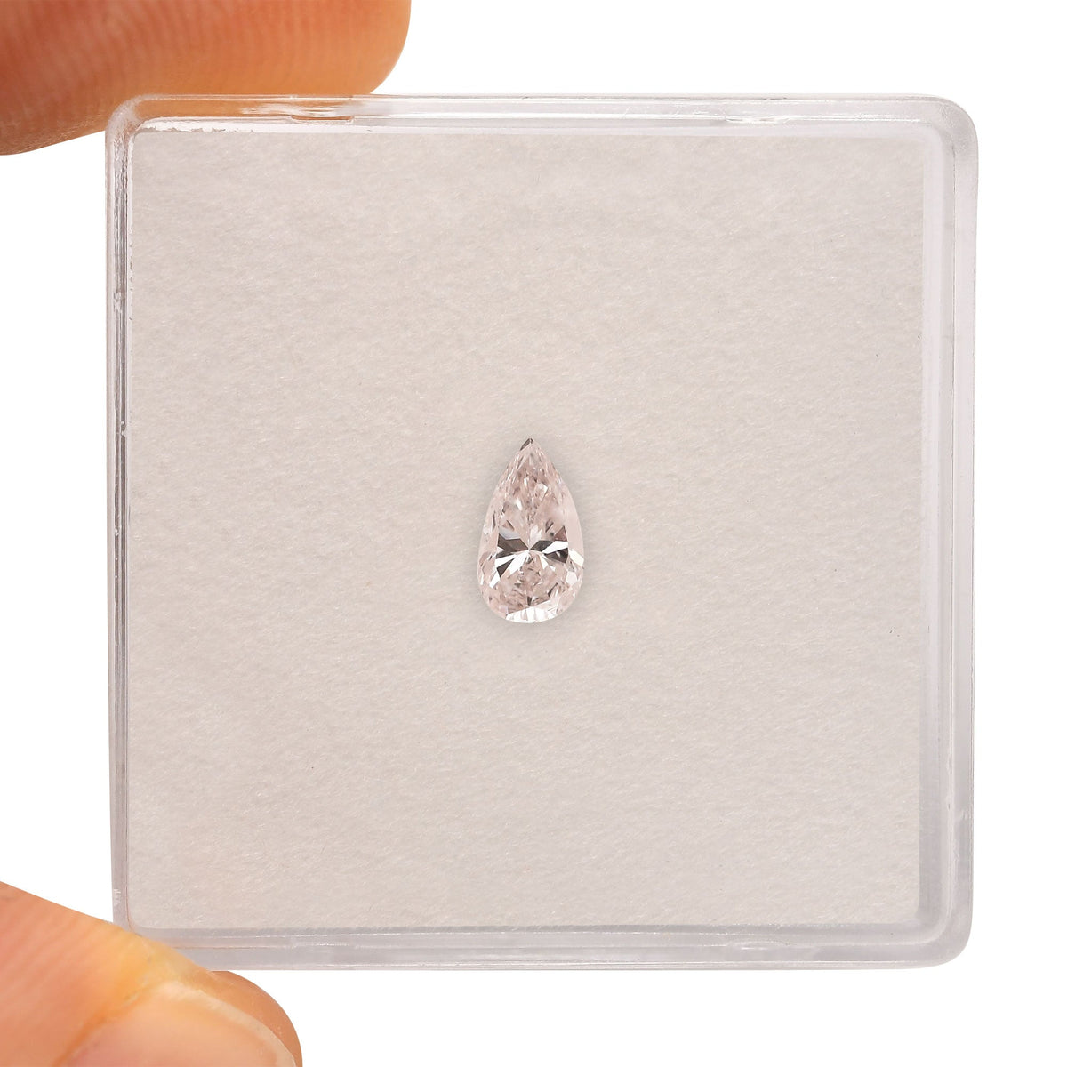 0,26 Karat hellrosa Birnenförmiger Diamant SI2 GIA