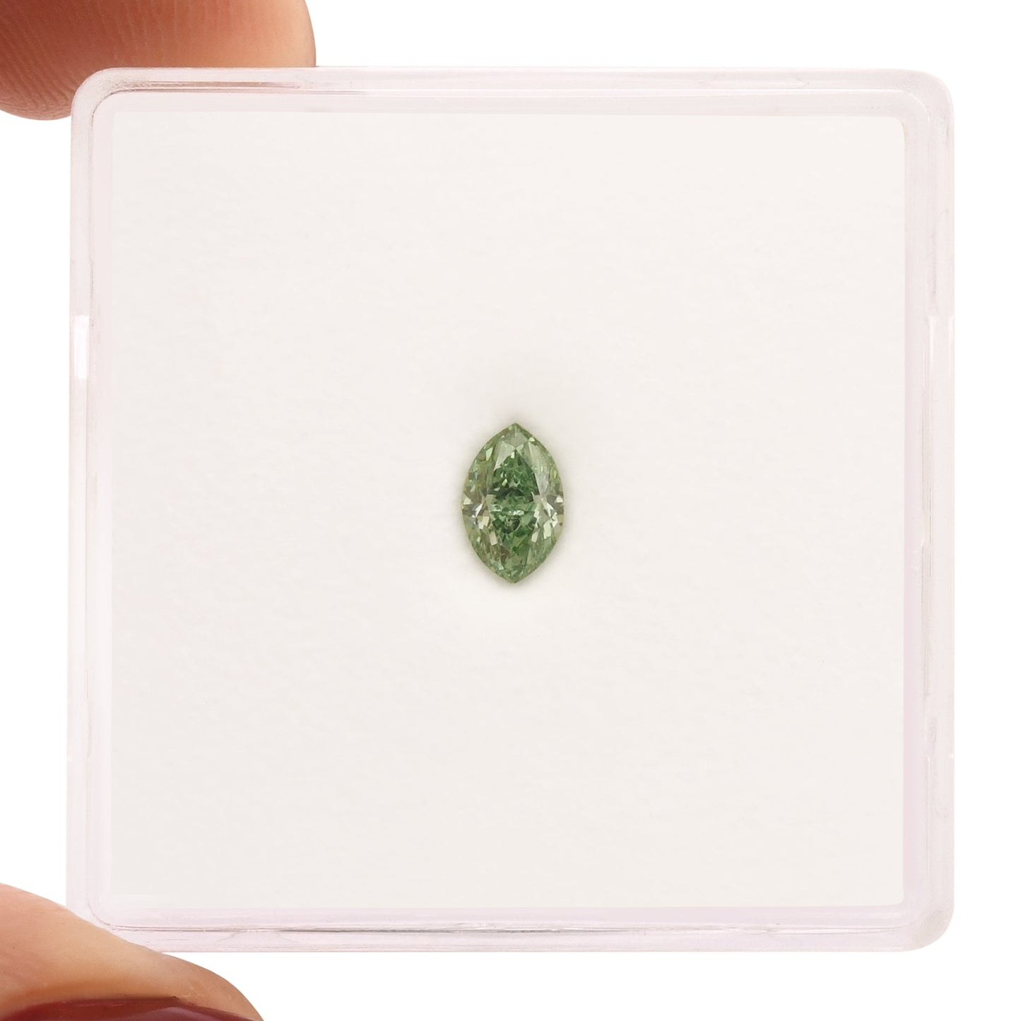 0,26 Karat Fancy Intense Green Marquise-Diamant (VS1) GIA