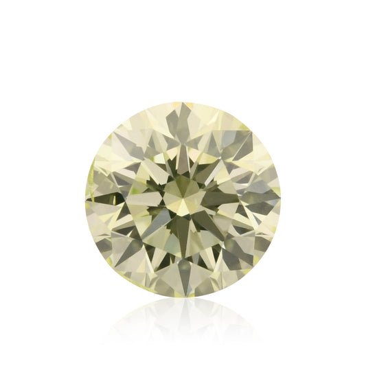 0,26 Karat Fancy Yellow Green Round Diamond SI2 GIA