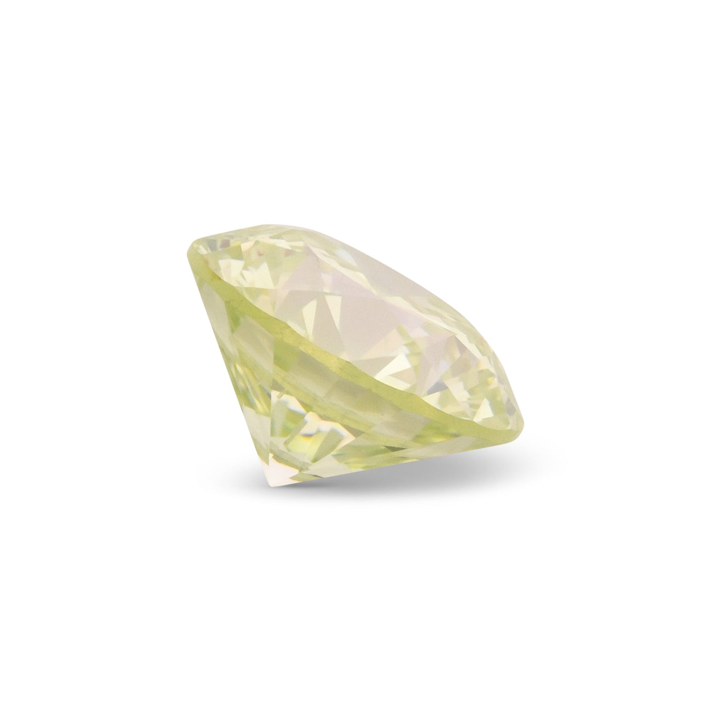 0,26 Karat Fancy Yellow Green Round Diamond SI2 GIA