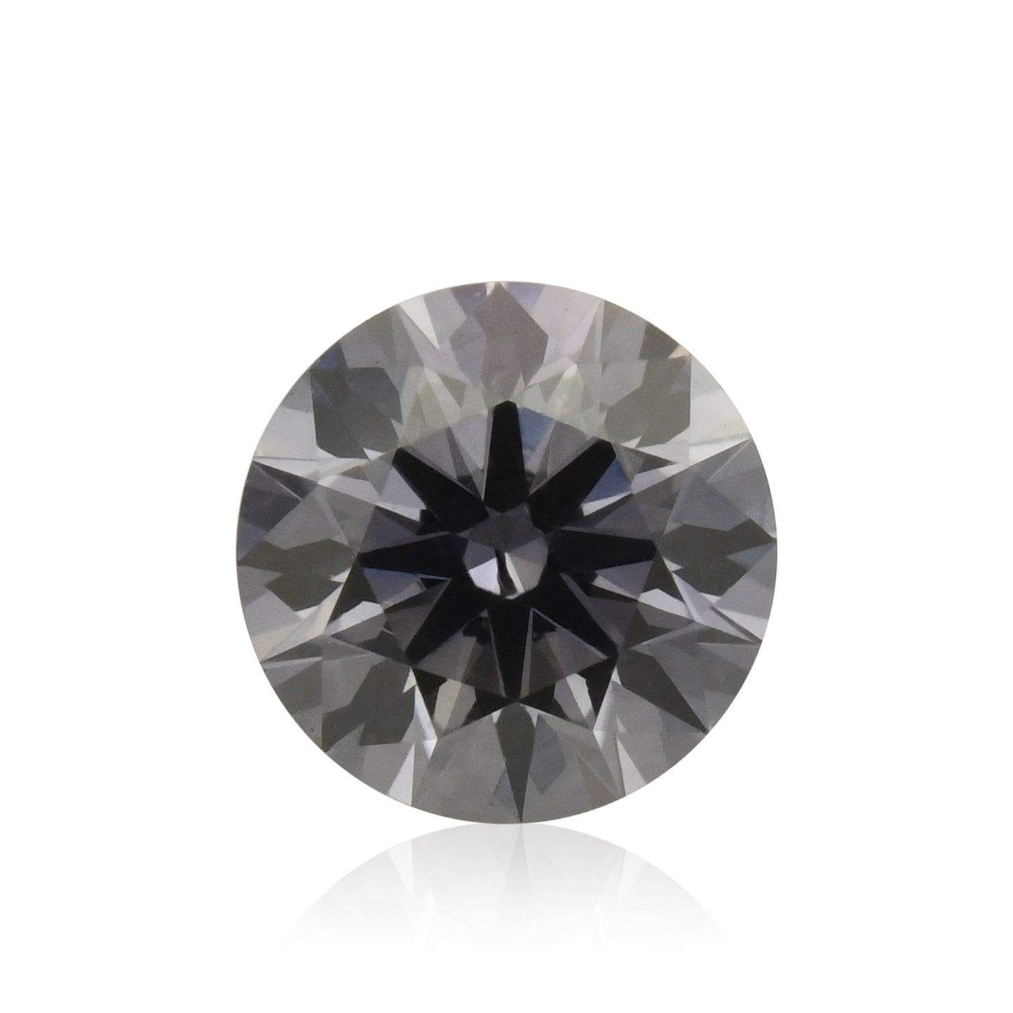 0,27 Karat Fancy Dark Violetish Gray Round Diamond I1 GIA