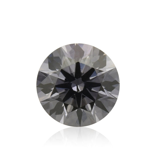 0,27 Karat Fancy Dark Violetish Gray Round Diamond I1 GIA