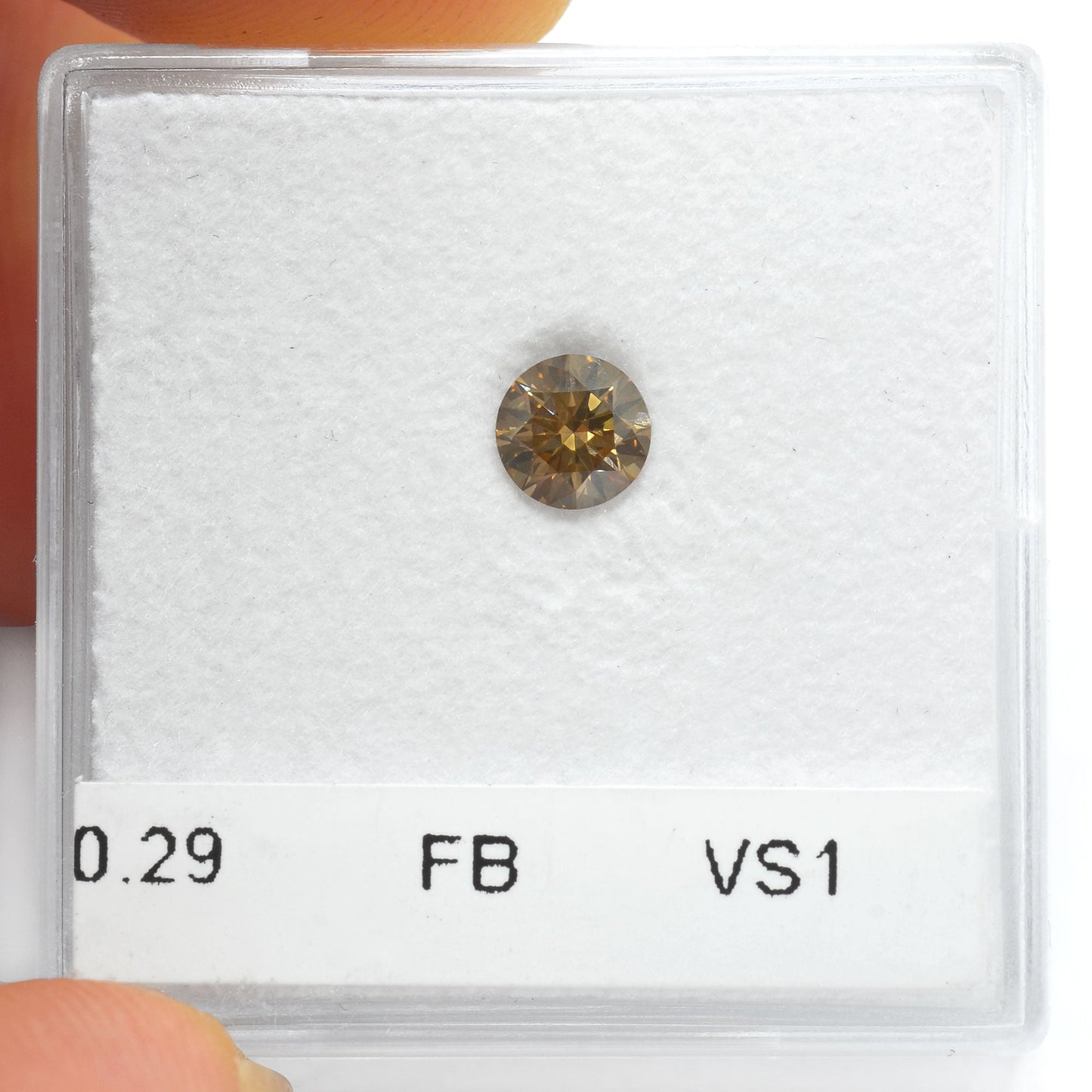 0,29 Karat Fancy Brown Rundbrillanter Diamant VS1 IGI