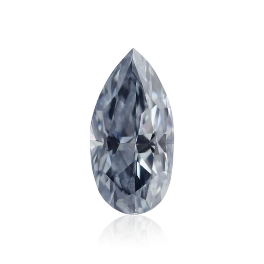 0,29 Karat Fancy Intense Blue Birnenförmiger Diamant (I1) GIA