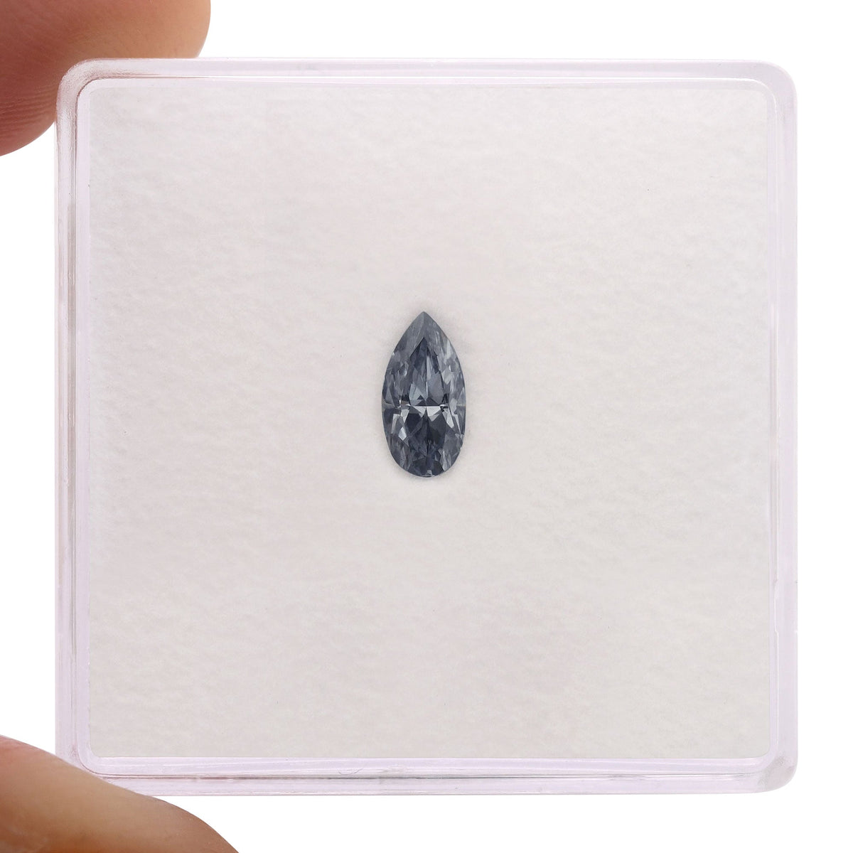 0.29 Carat Fancy Intense Blue Pear Diamond (I1) GIA