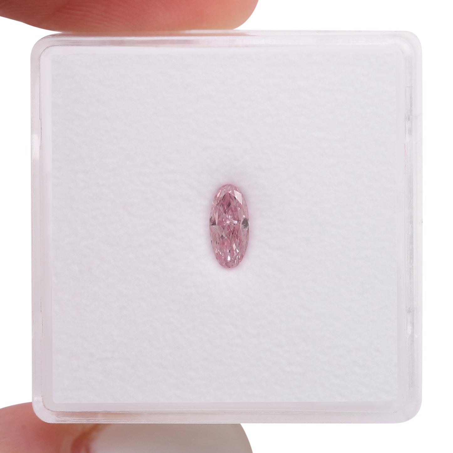 0,29 Karat Fancy Intense Purpurrosa Ovaler Diamant SI1 GIA