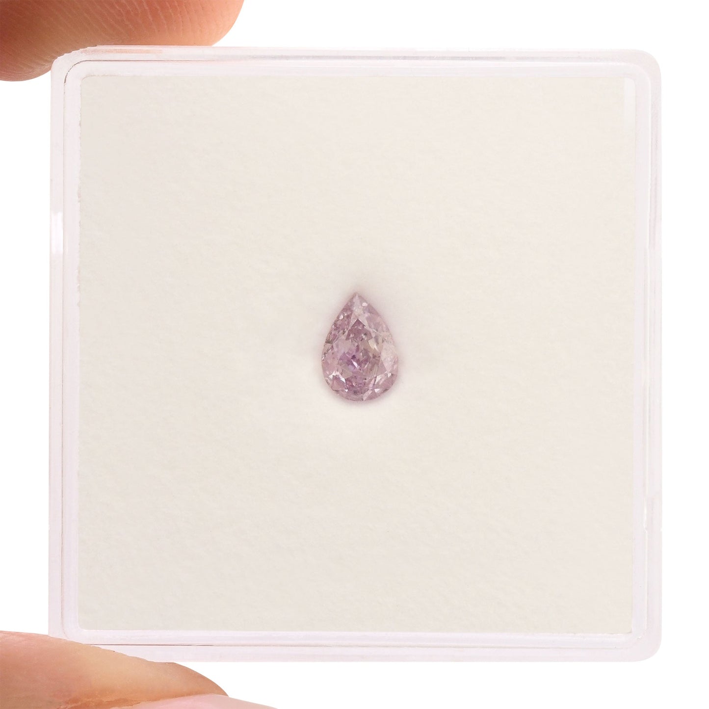0,30 Karat Fancy Pink Purple Birnenförmiger Diamant SI1 GIA