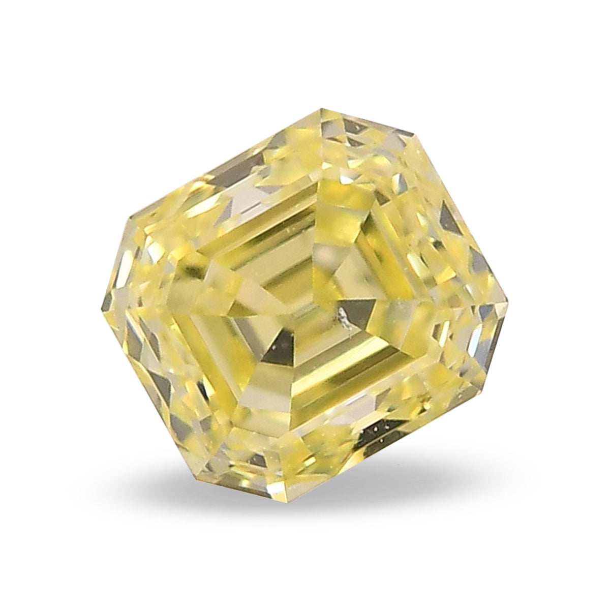 0.30 Carat Fancy Yellow Asscher Diamond (VS2)