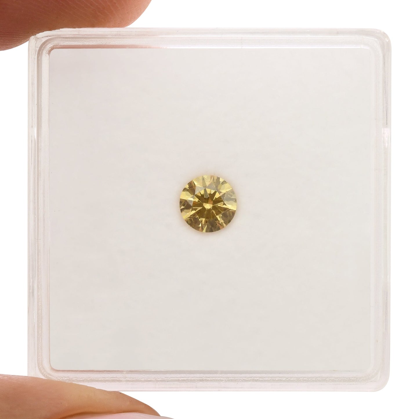 0,30 Karat Fancy Brownish Yellowish Orange Round Diamond SI2 GIA