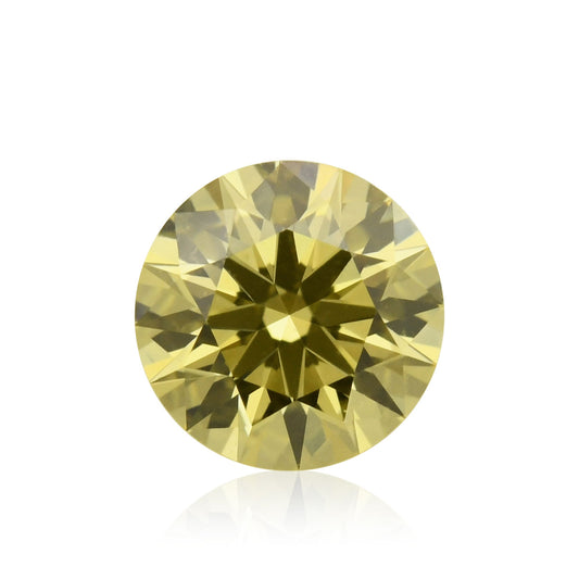 0,31 Karat Fancy Intense Yellow Round Diamond IF GIA