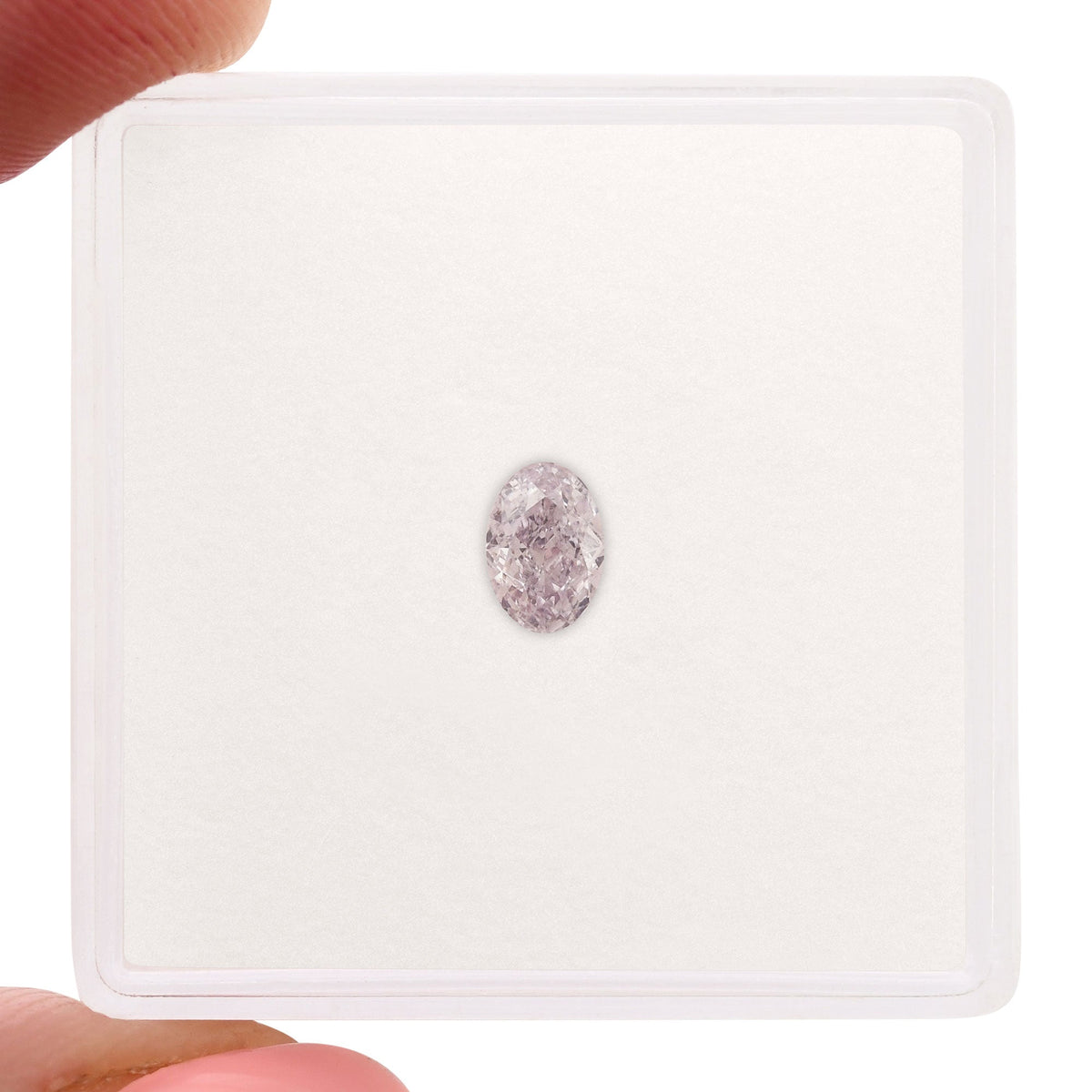 0,31 Karat Fancy Light Purplish Pink Ovaler Diamant VS2 GIA